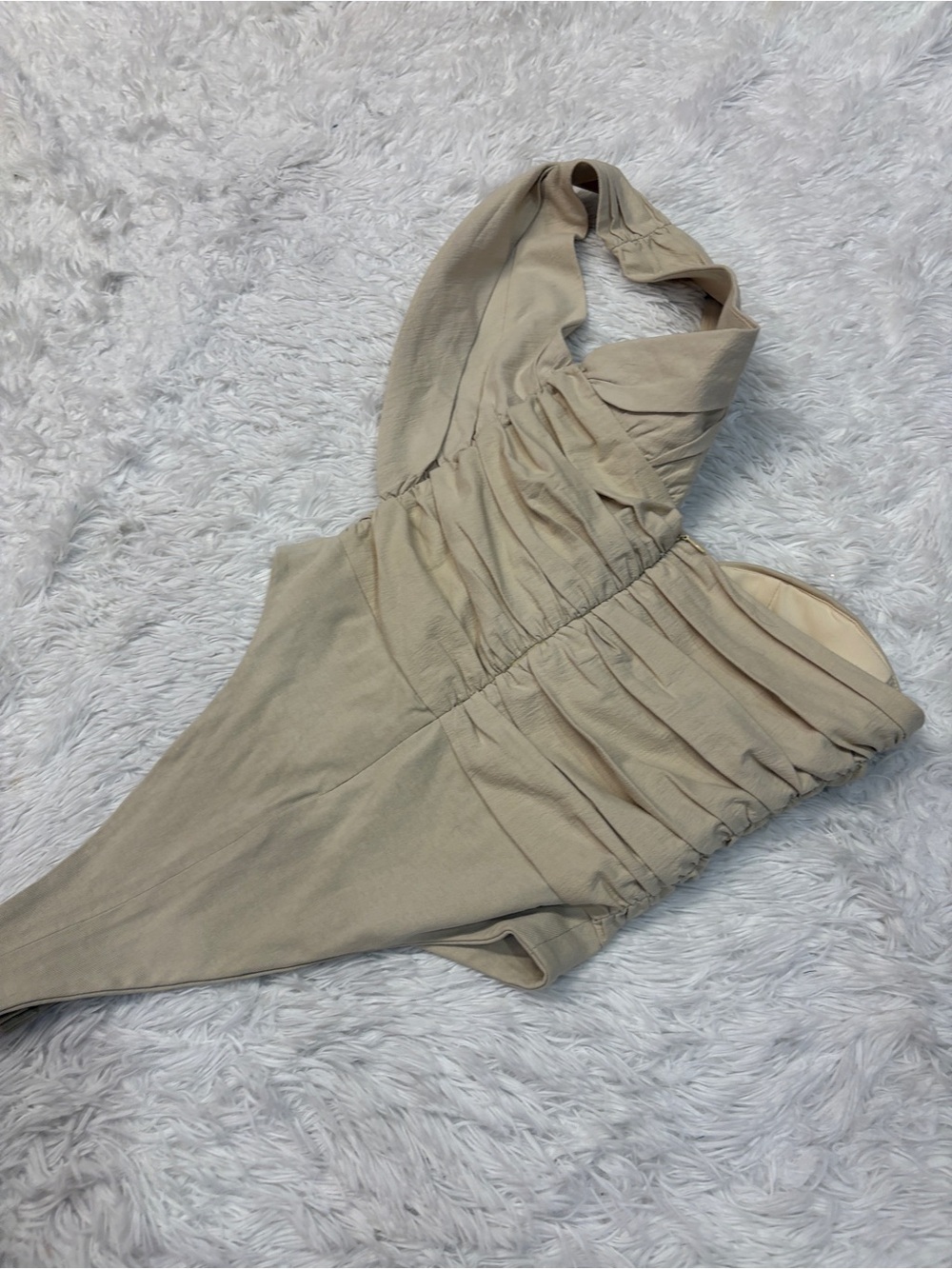 Revolve ATOIR Never Really Over Bodysuit One Shoulder in Taupe Bodysuit - Picture 5 of 5